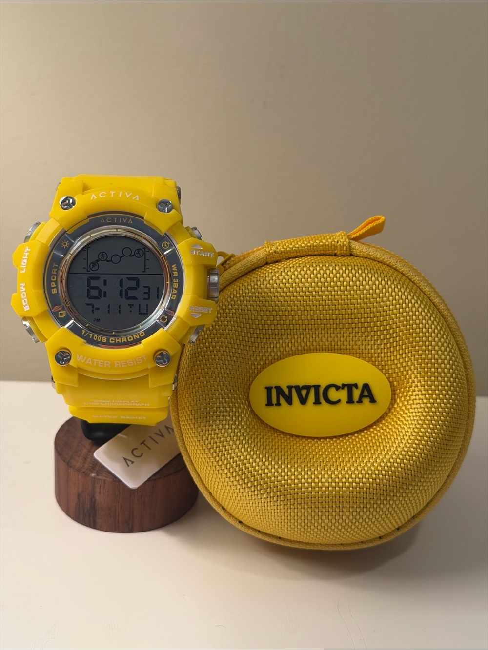 Activa Digital Sport Watch – 50mm Unisex | Yellow | New with Case